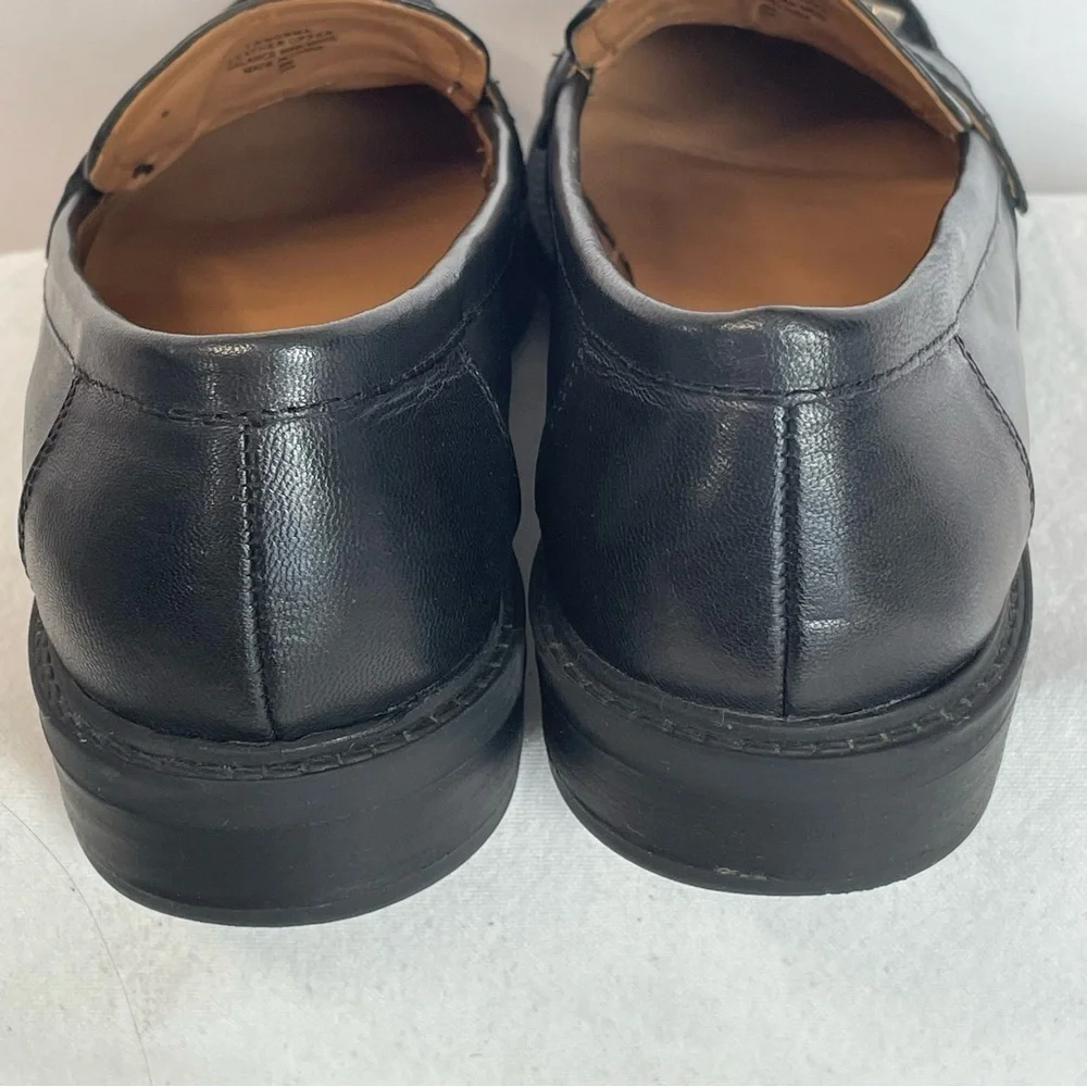 Tommy Hilfiger Black Leather Tassel Loafers